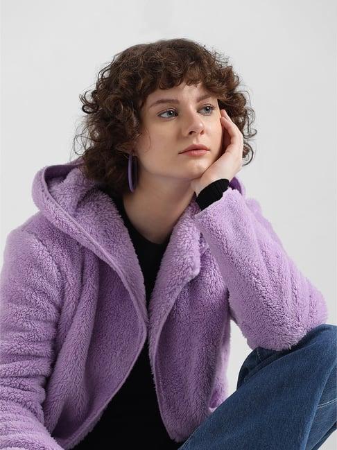 only lavender relaxed fit coat