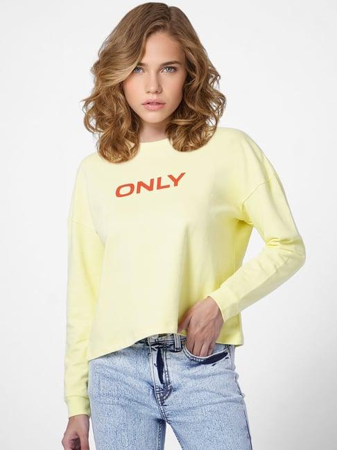 only lime cotton graphic print sweatshirt