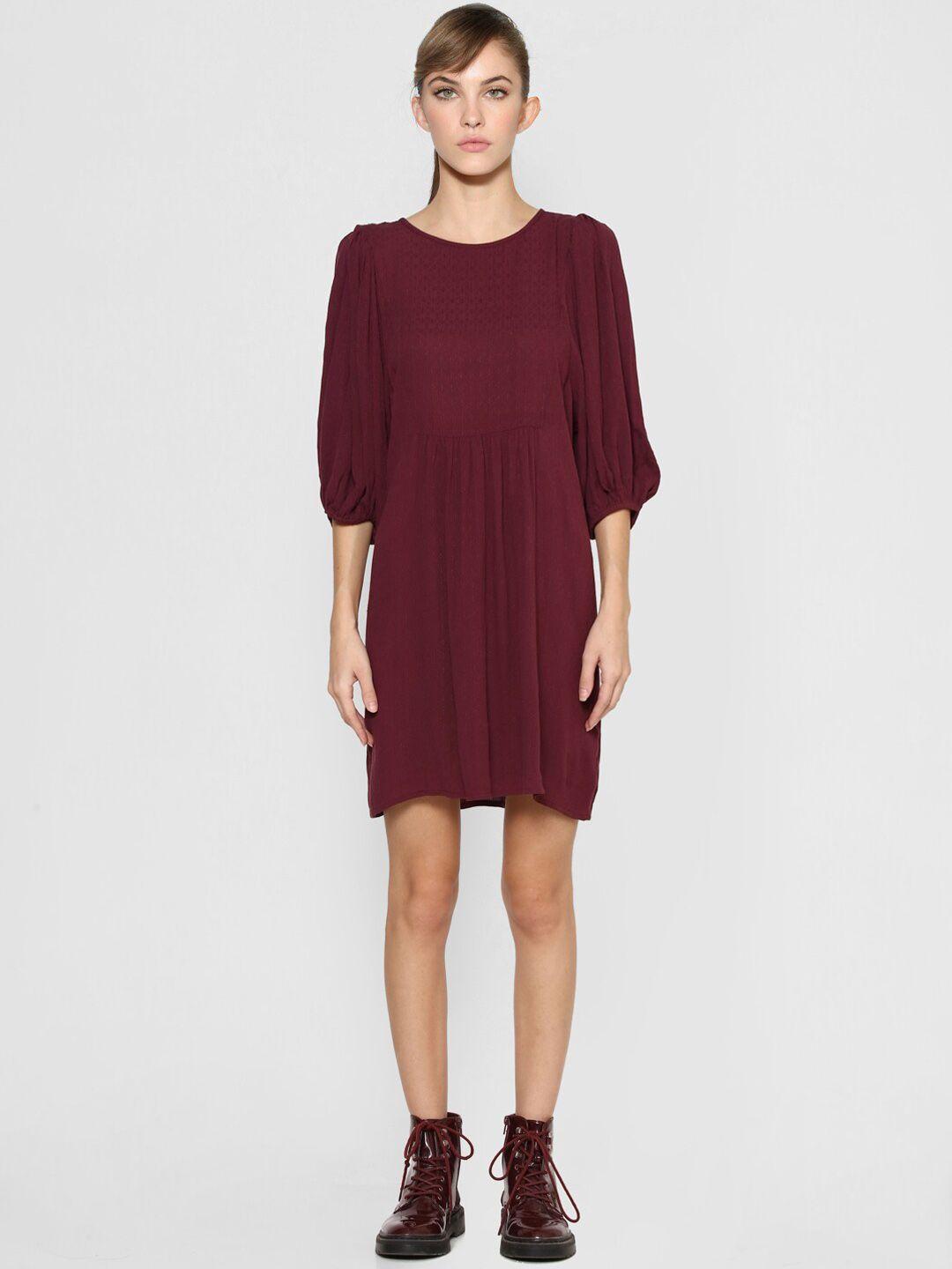 only maroon a-line dress