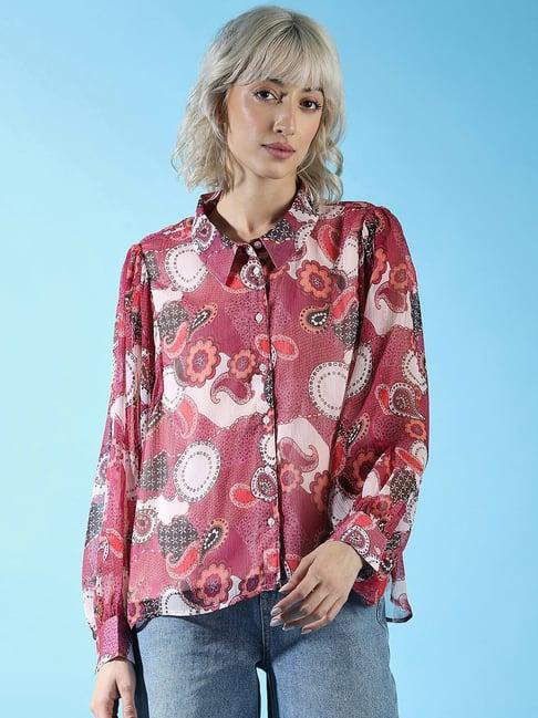 only maroon printed shirt