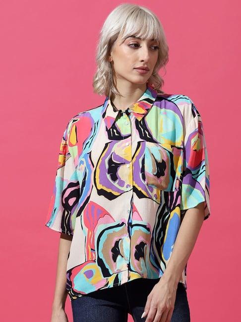 only multicolor printed shirt