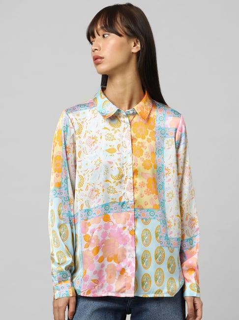 only multicolor printed shirt