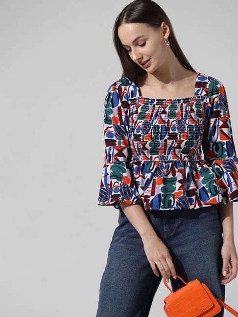 only multicolor printed top