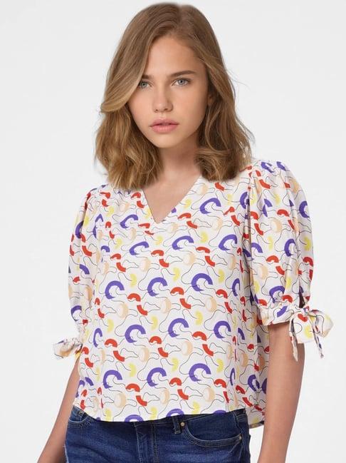 only multicolor printed top