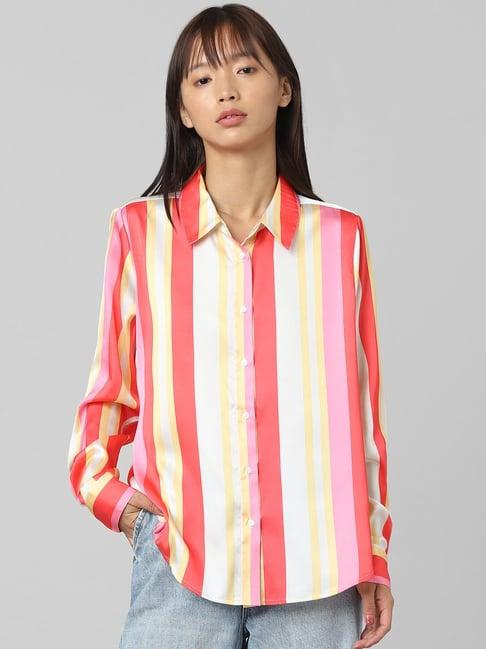 only multicolor striped shirt