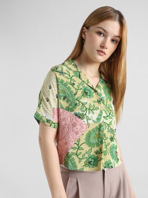 only multicolor viscose printed shirt