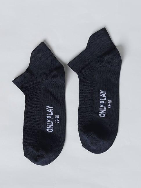 only navy graphic print socks