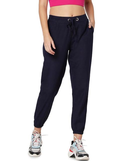 only navy mid rise joggers