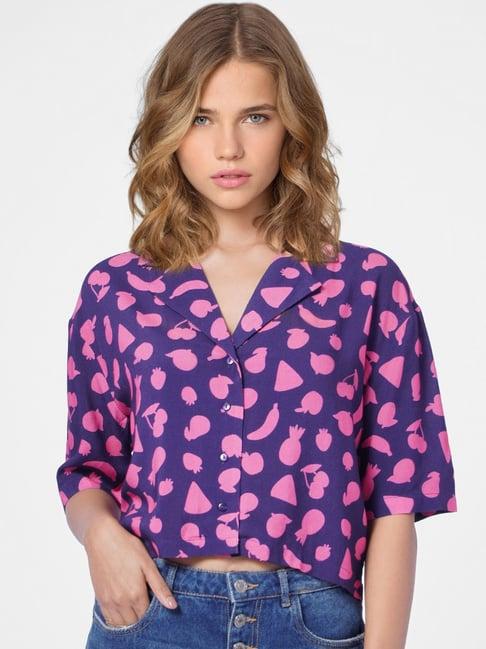 only navy printed shirt
