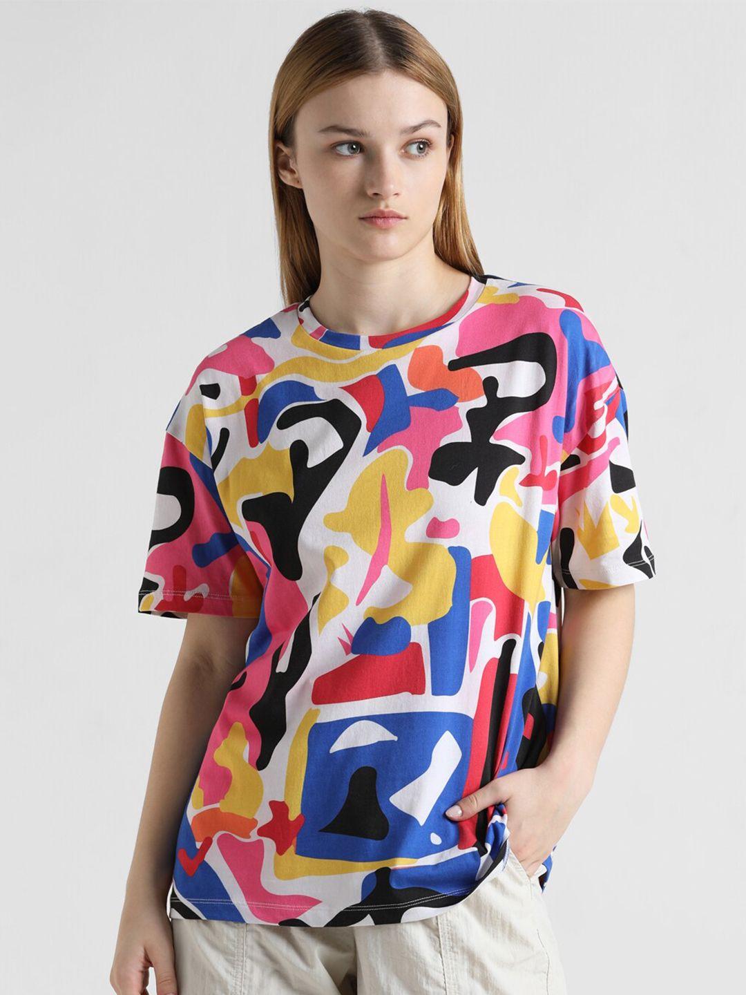 only onbingo new aop ss printed oversized cotton t-shirt