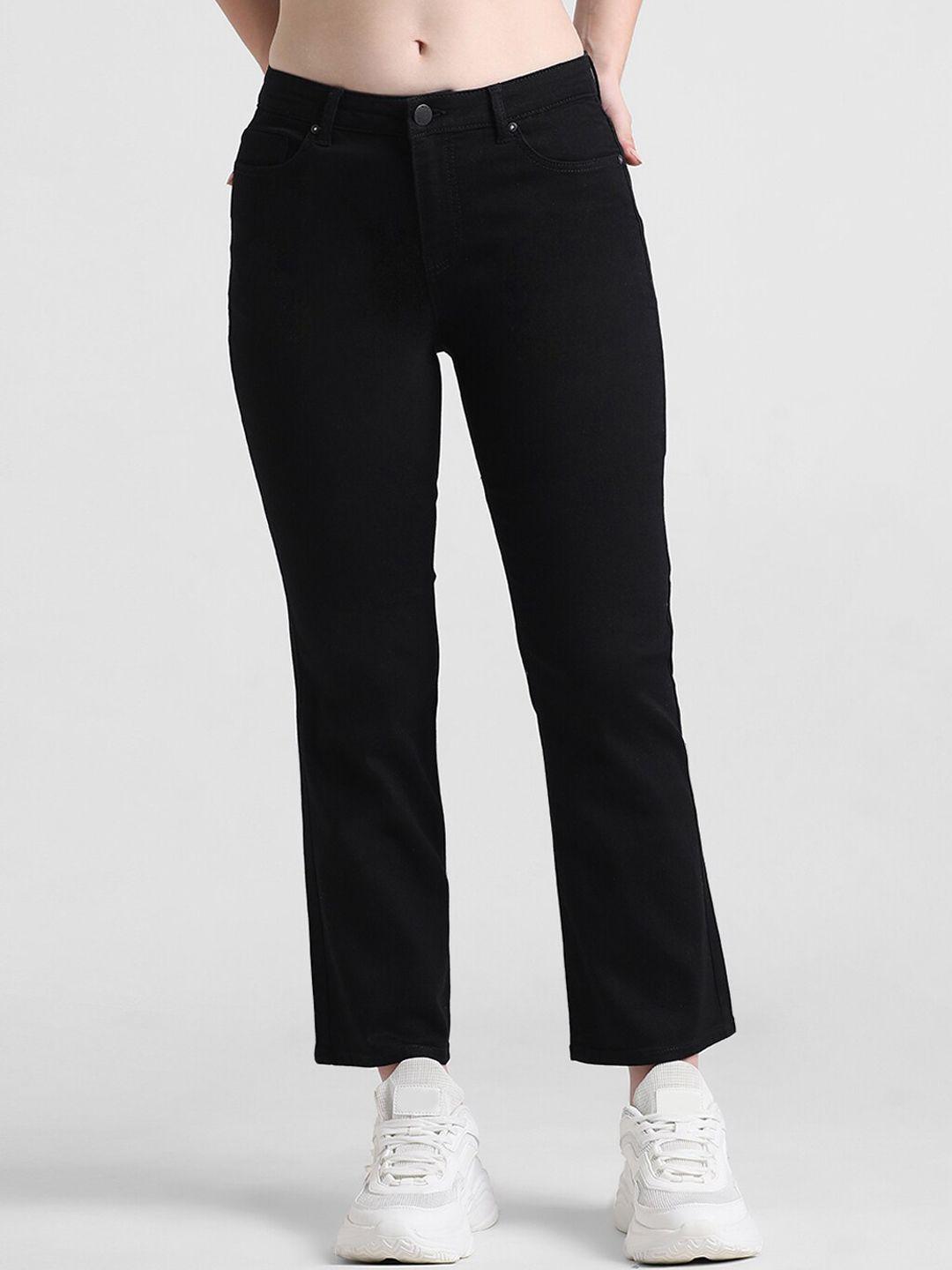 only onlpalace mw women flared cropped stretchable jeans