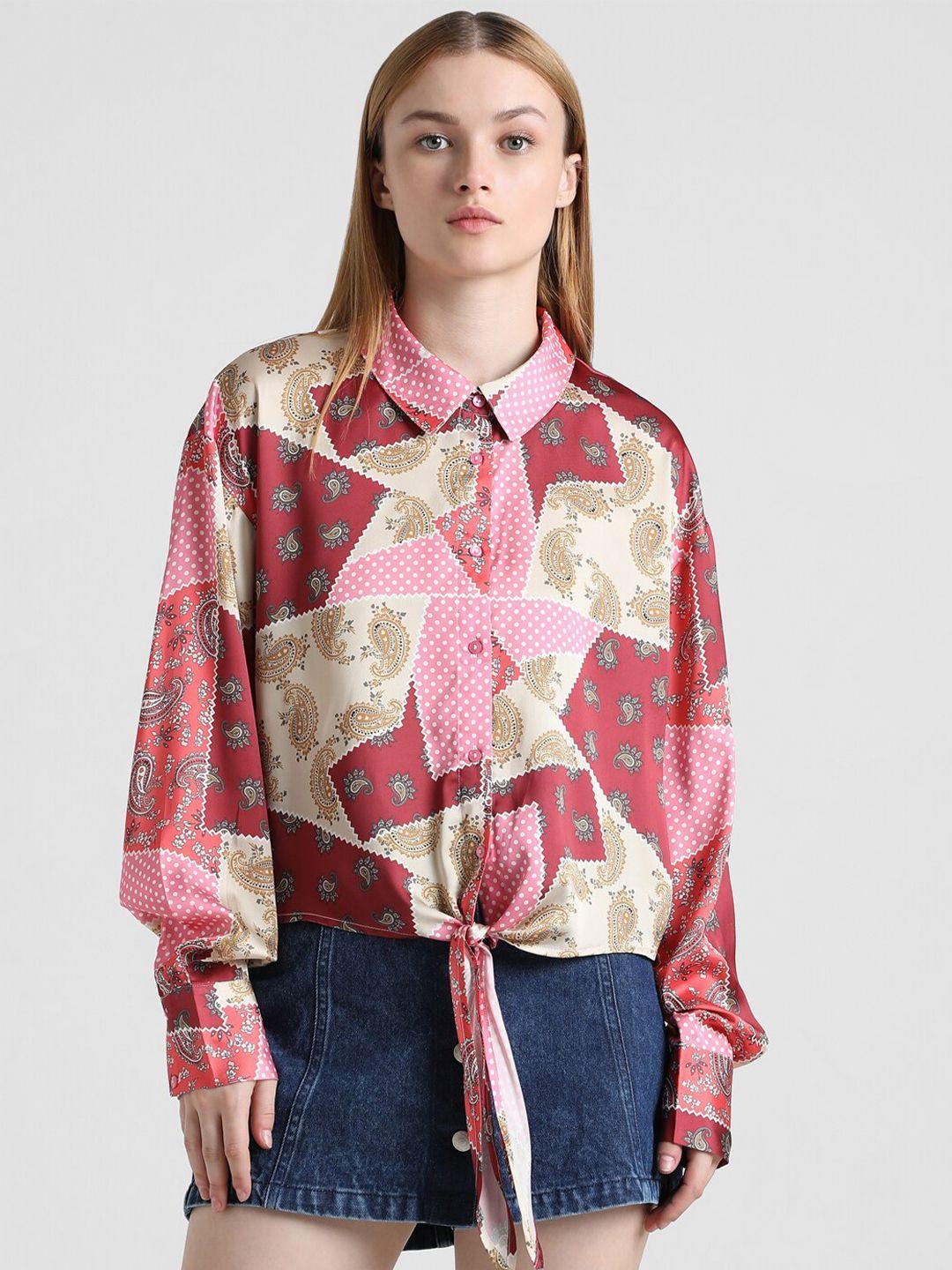only opaque printed casual shirt