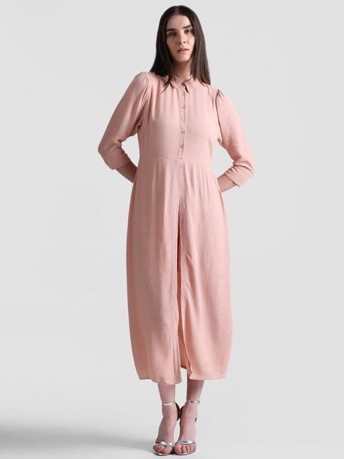 only peach regular fit maxi dress