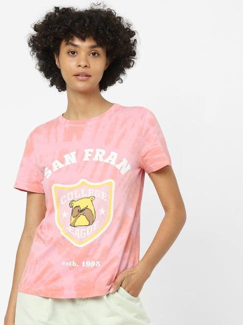 only pink graphic print t-shirt