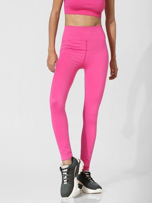 only pink slim fit tights
