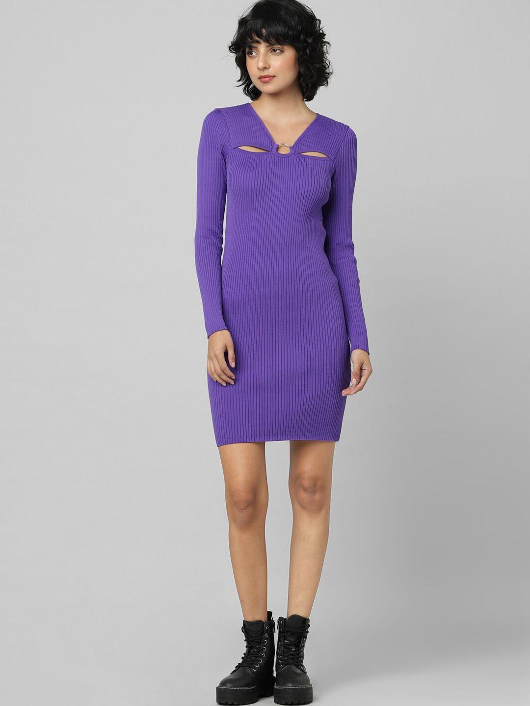 only purple bodycon dress