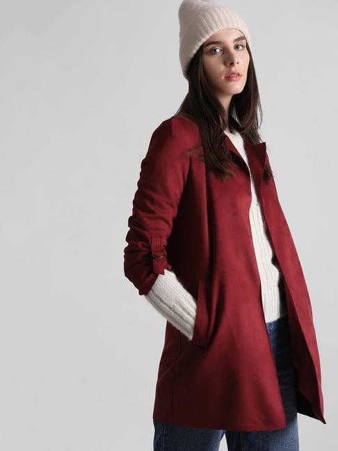 only red slim fit coat