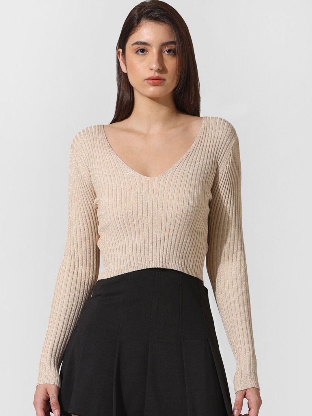 only ribbed crop pullover sweater