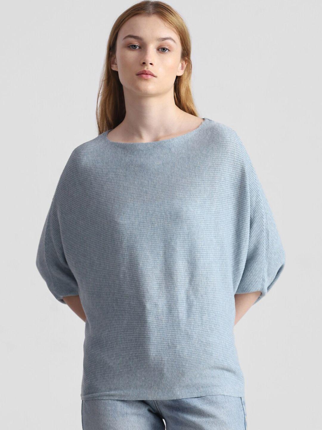 only ribbed knitted kimno sleeves pullover