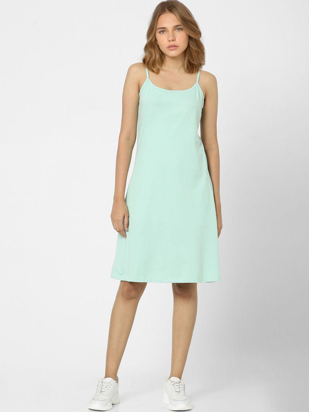 only sea green a-line cotton dress