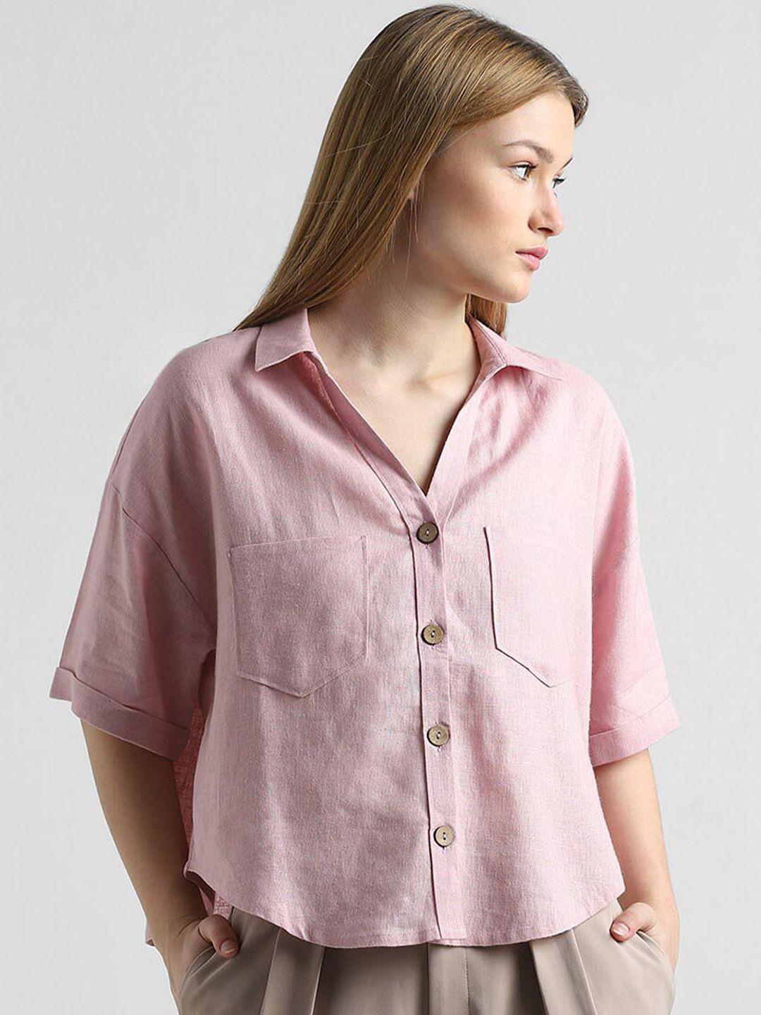 only spread collar casual shirt