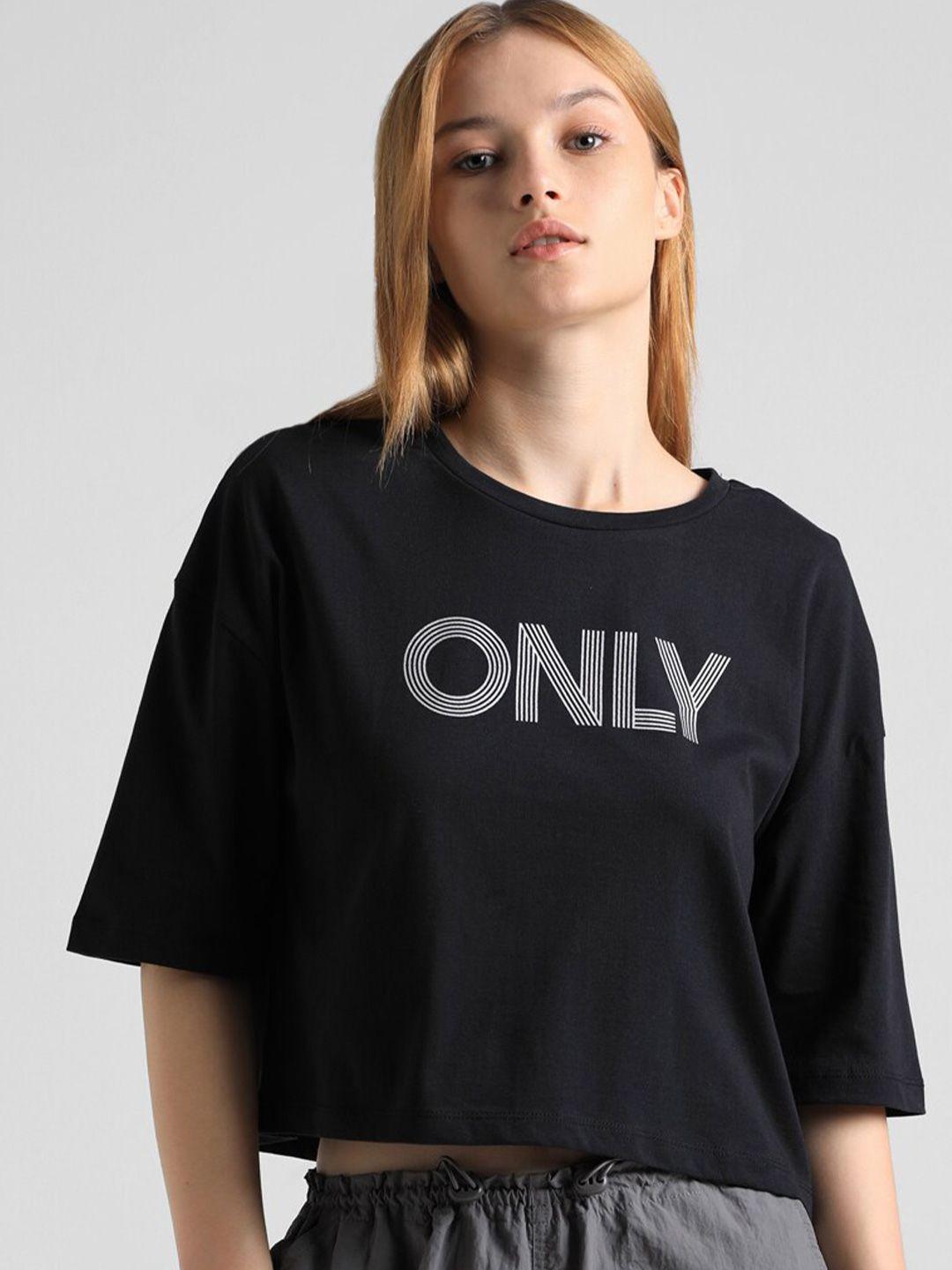 only typography printed boxy t-shirt