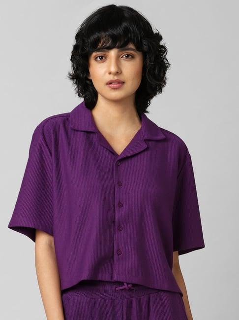 only violet cotton jersey shirt