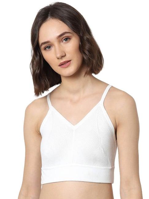 only white non wired non padded bralette