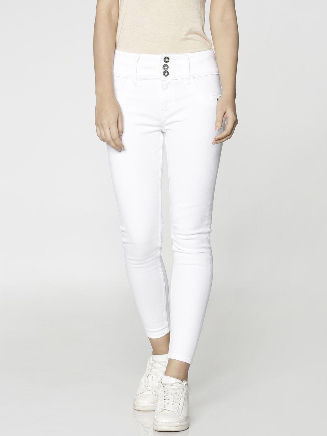 only white piper skinny fit high-rise jeggings