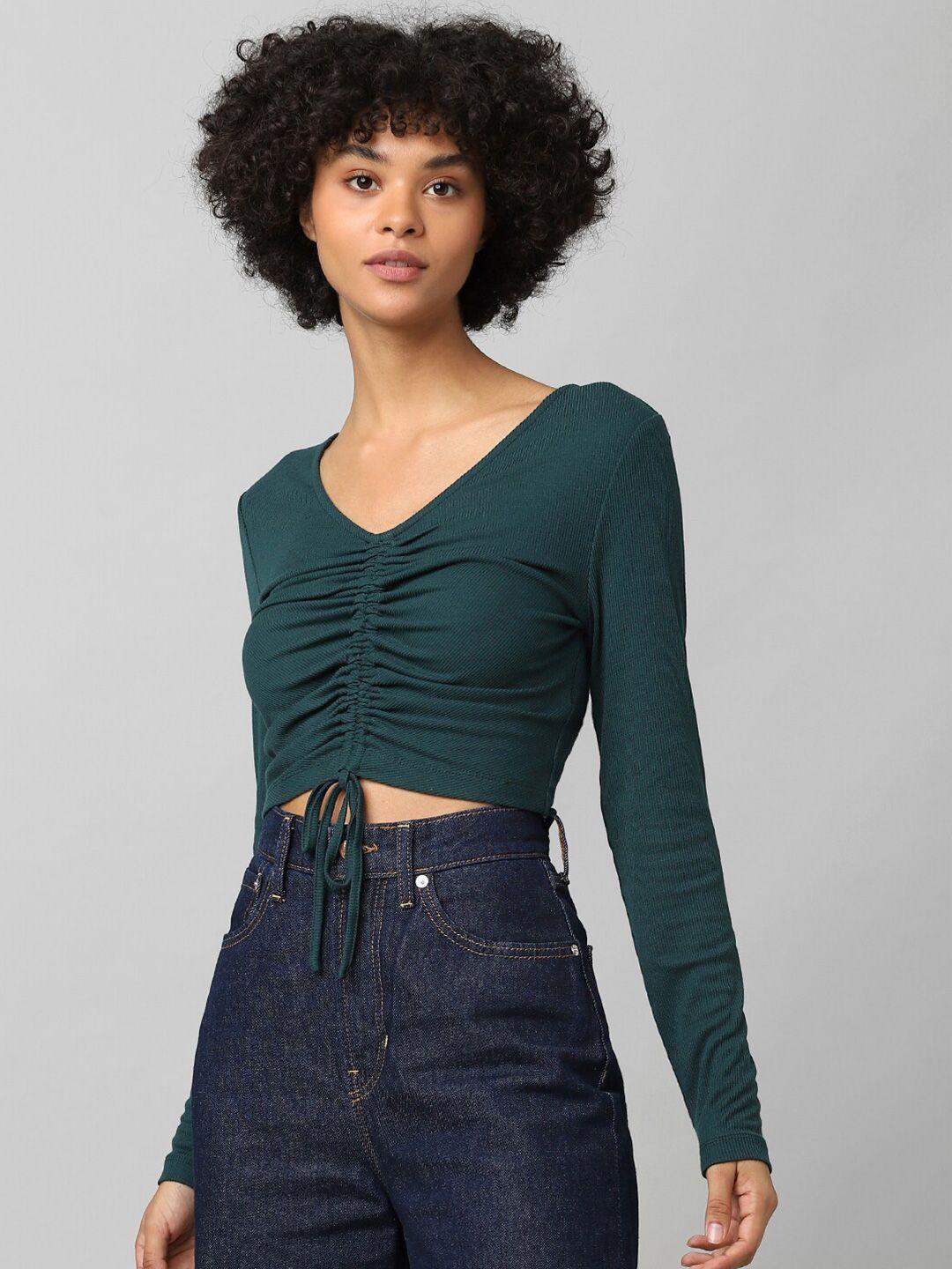 only women's green crop top