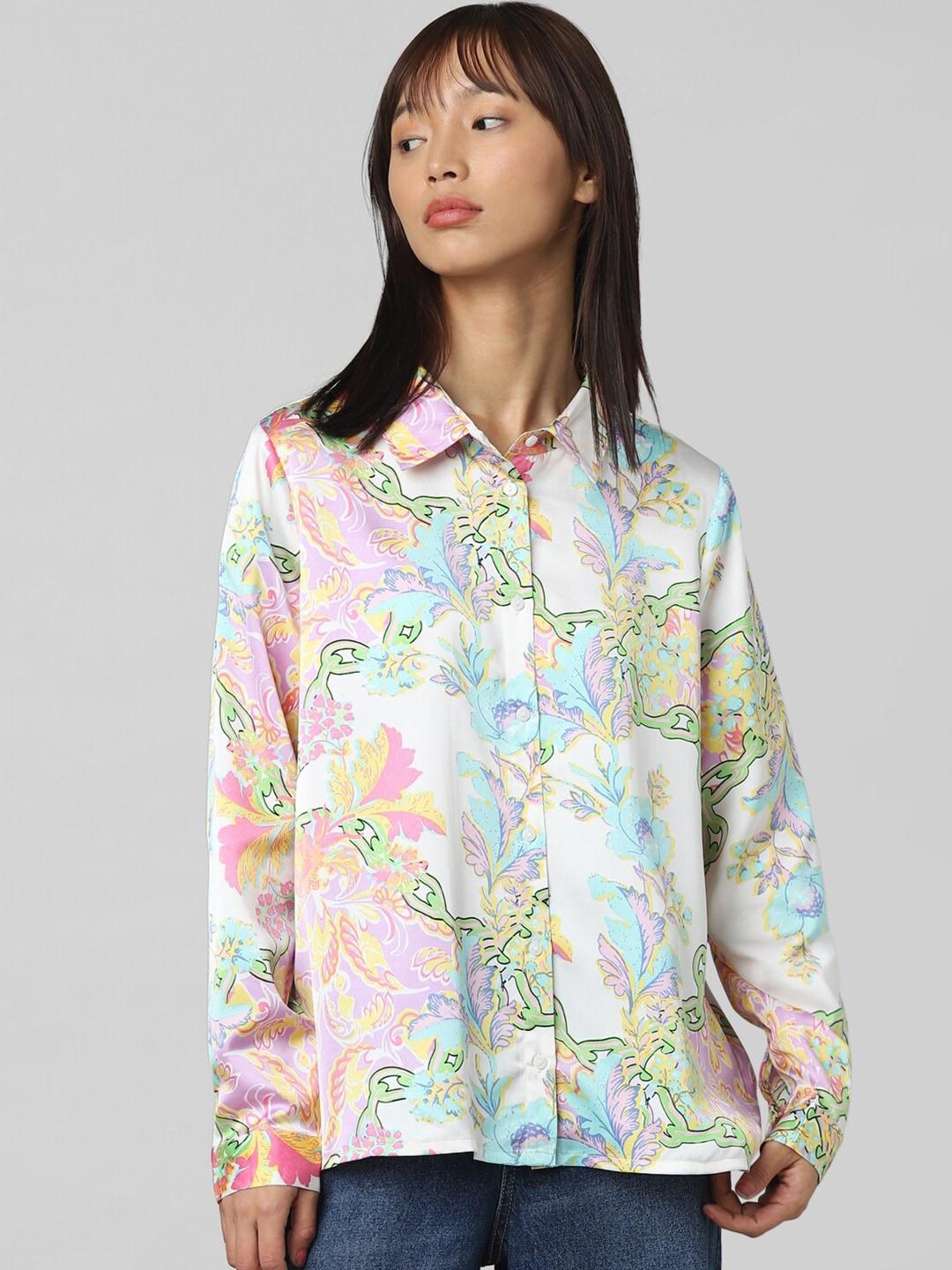 only women abstract printed casual shirt
