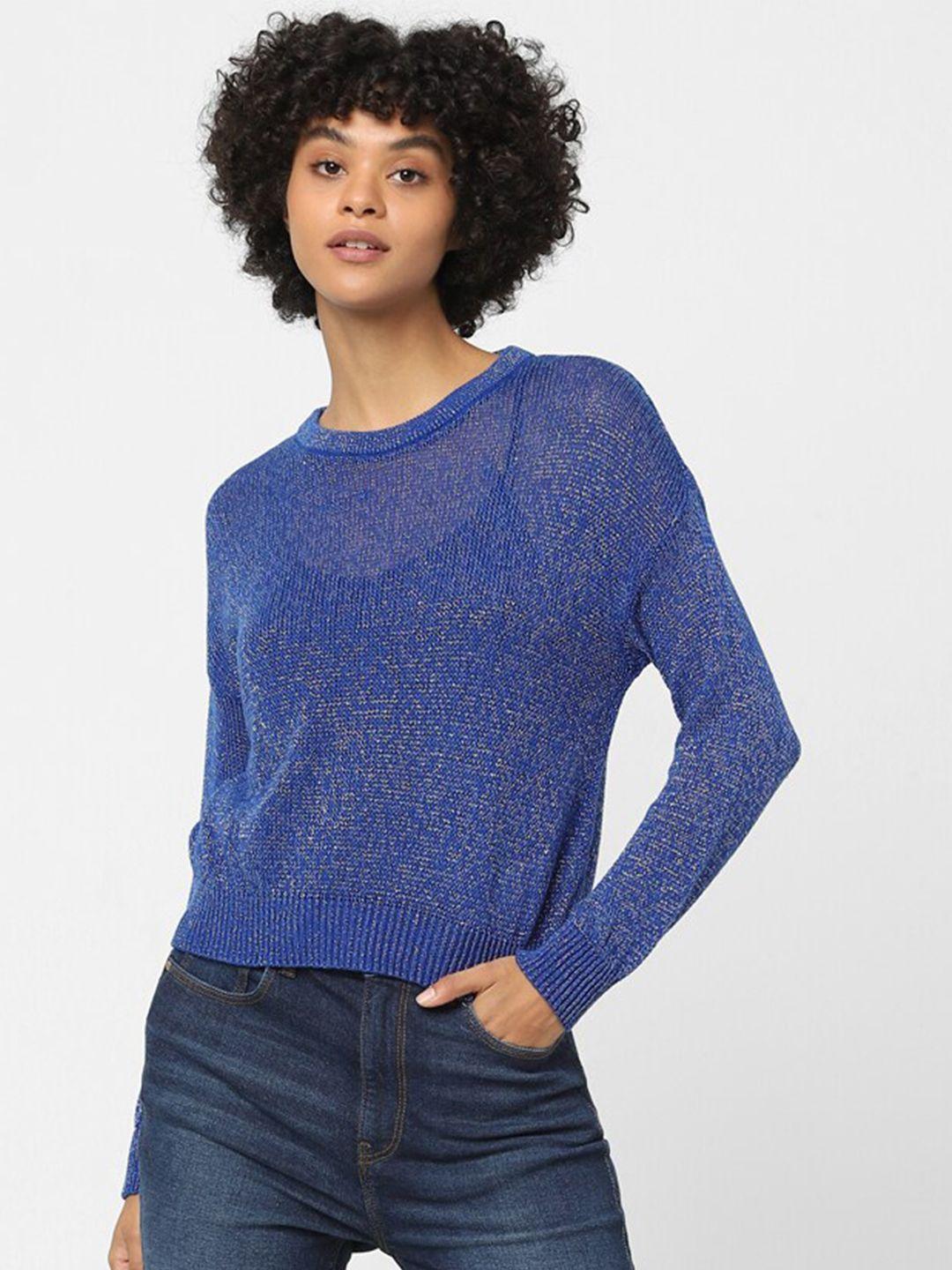 only women acrylic ribbed pullover