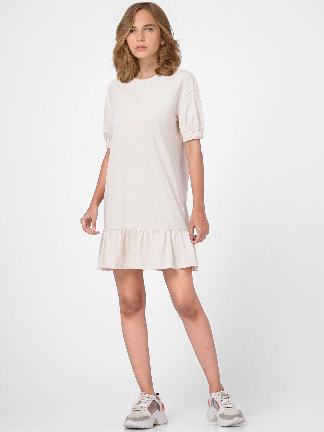 only women beige a-line dress