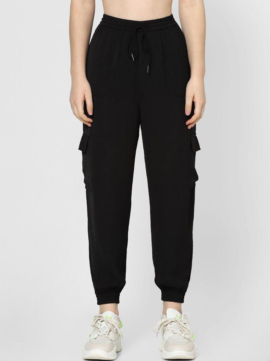 only women black joggers trousers