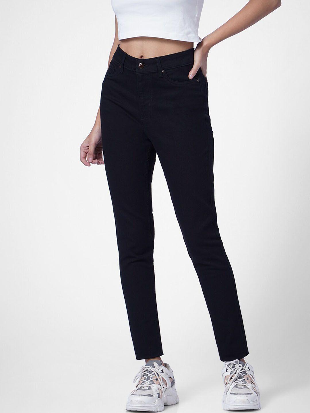 only women black skinny fit jeans