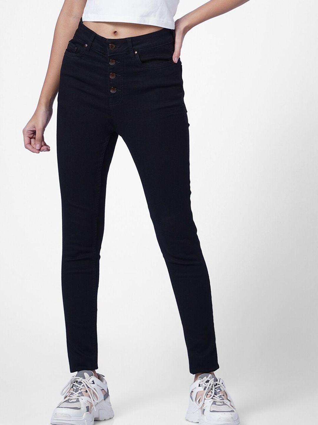 only women black skinny fit jeans