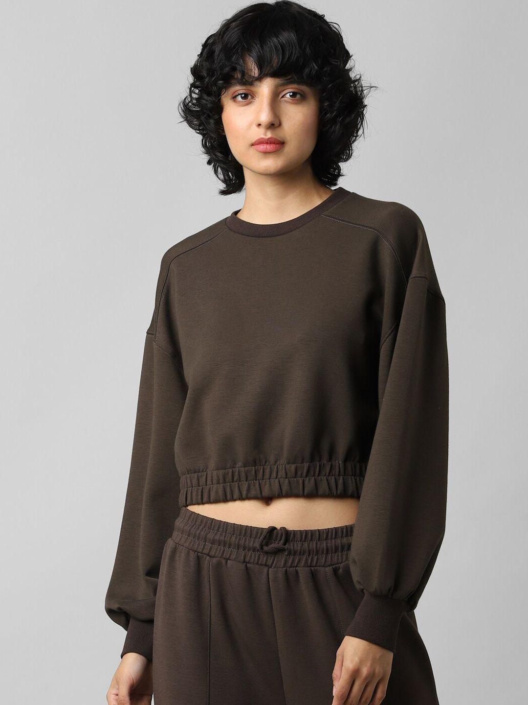 only women brown sweatshirt