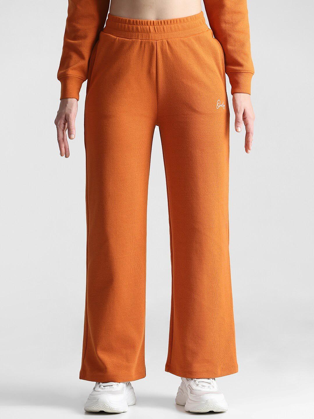 only women flared high-rise parallel trousers