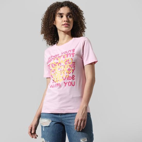 only women graphic print regular fit t-shirt