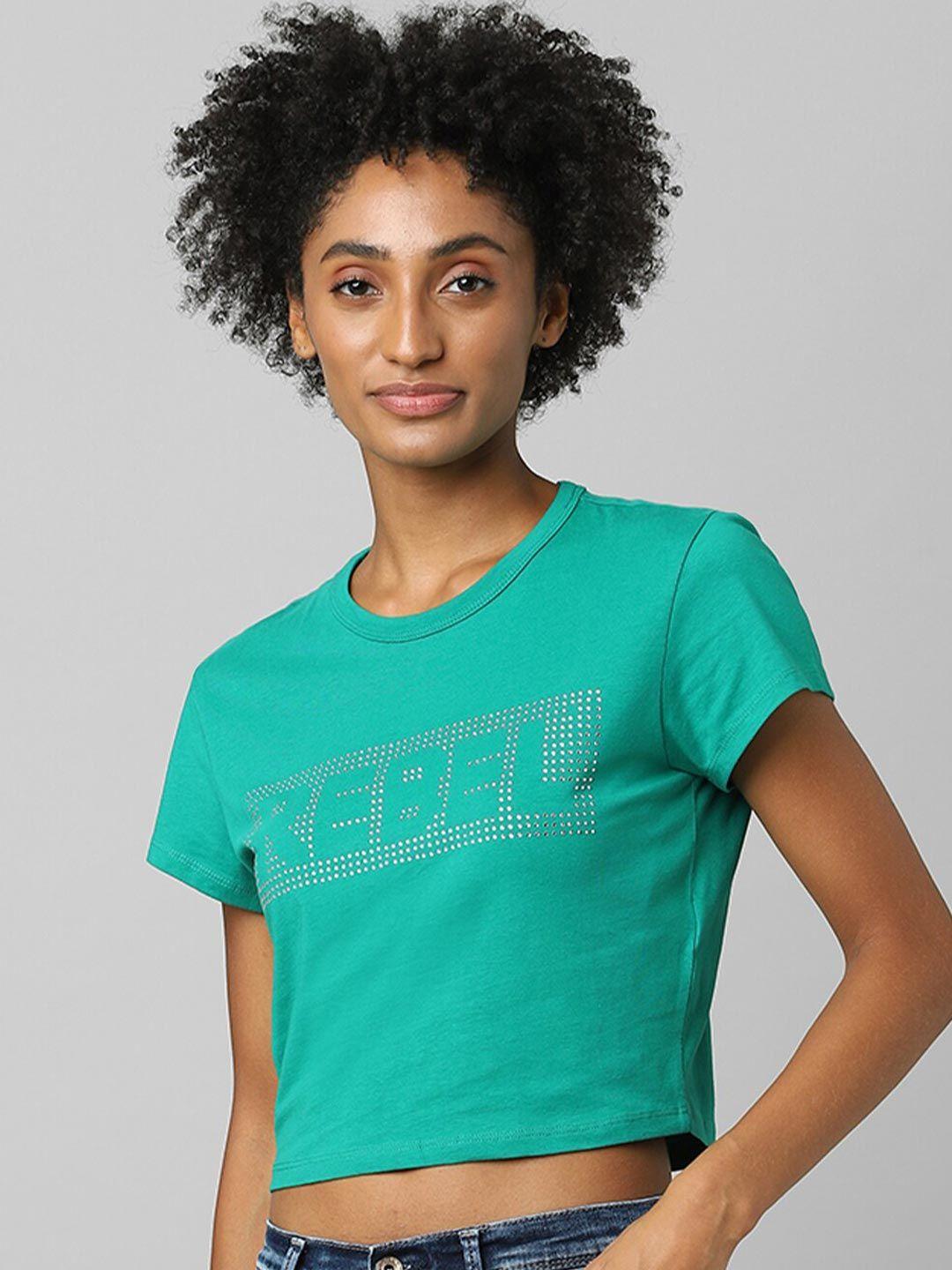 only women green t-shirt