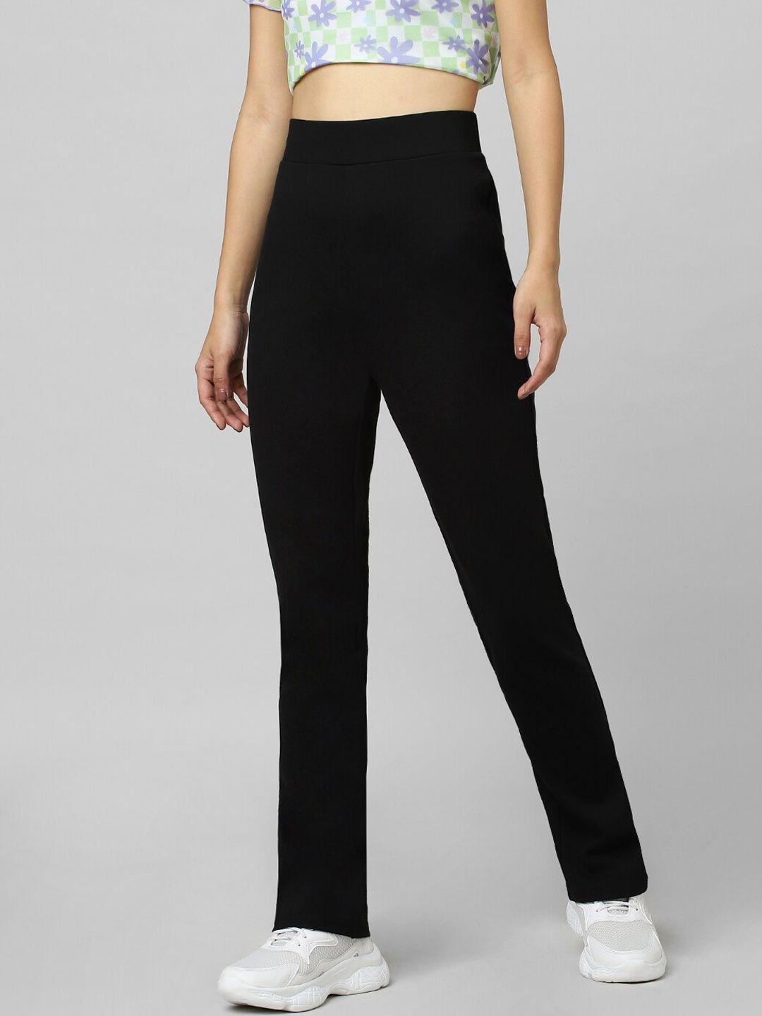 only women high-rise parallel trousers