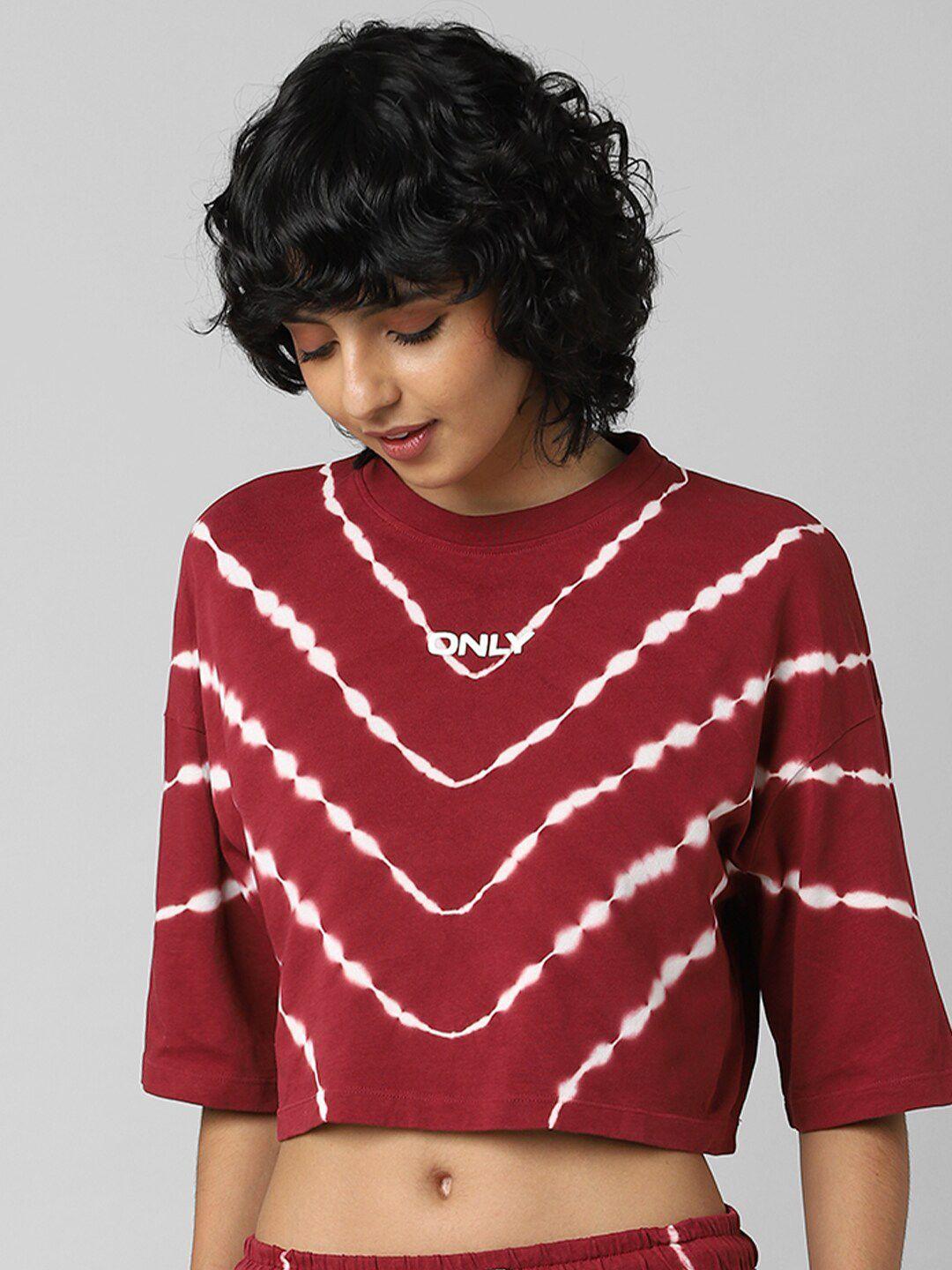 only women maroon onlfinch ss tee jrst t-shirt