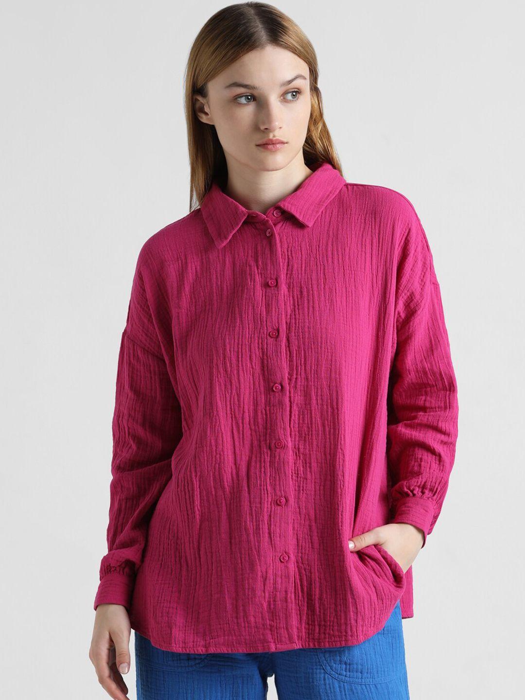only women opaque striped casual shirt
