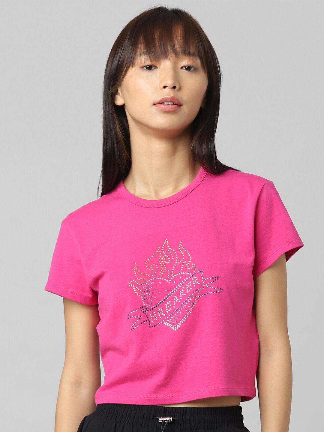 only women printed cotton t-shirt