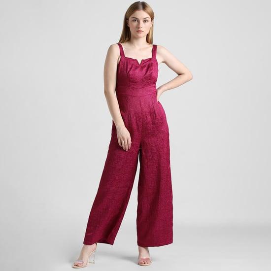 only women shimmer jacquard jumpsuit