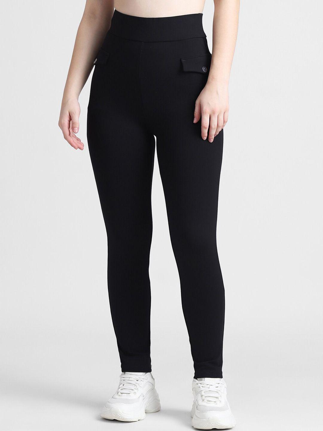 only women skinny fit high-rise cotton trousers