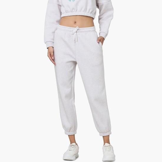 only women solid cropped joggers