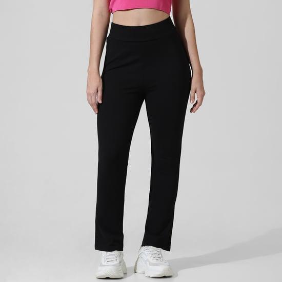 only women solid elasticated pants