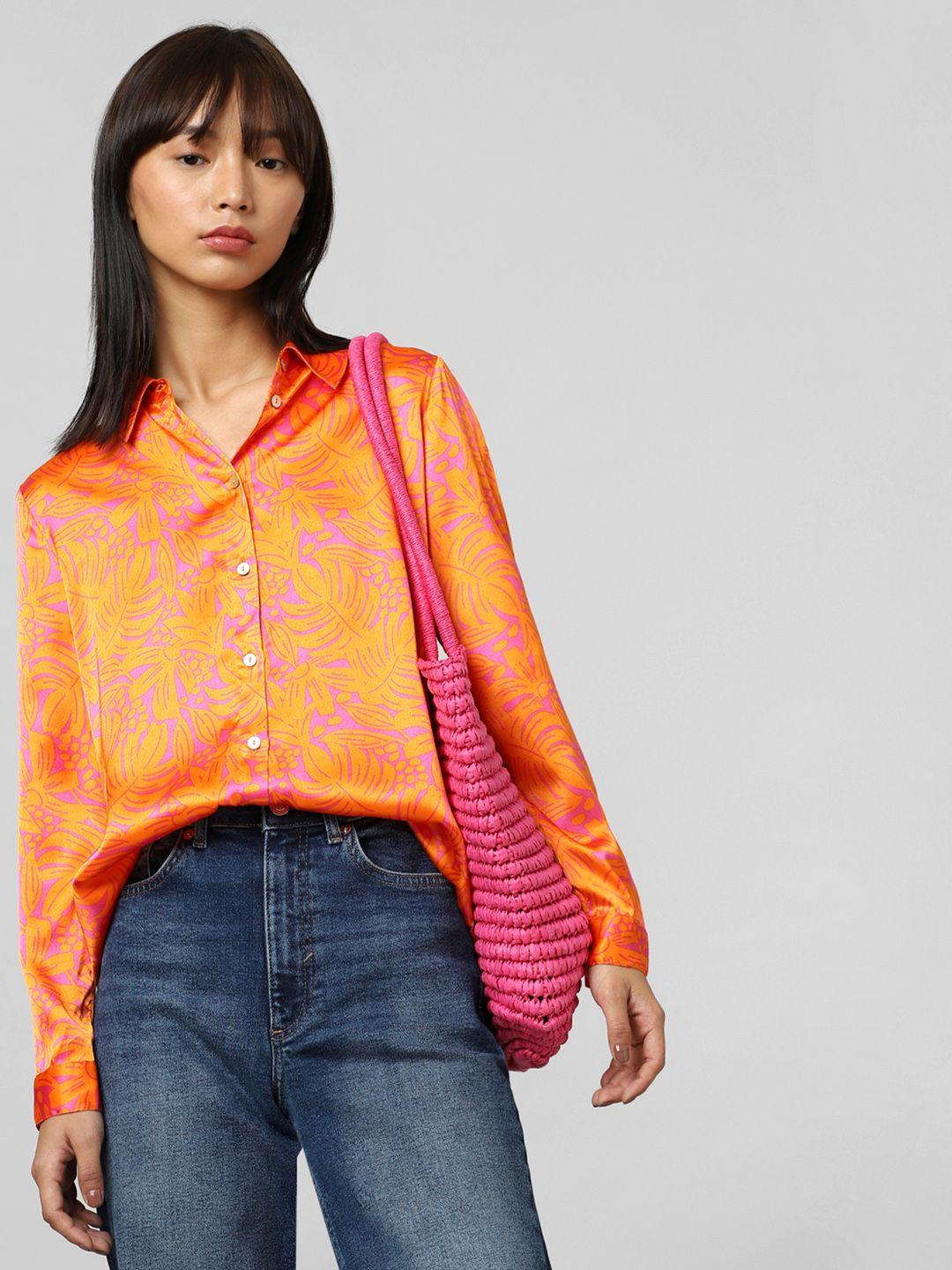 only women tropical printed casual shirt