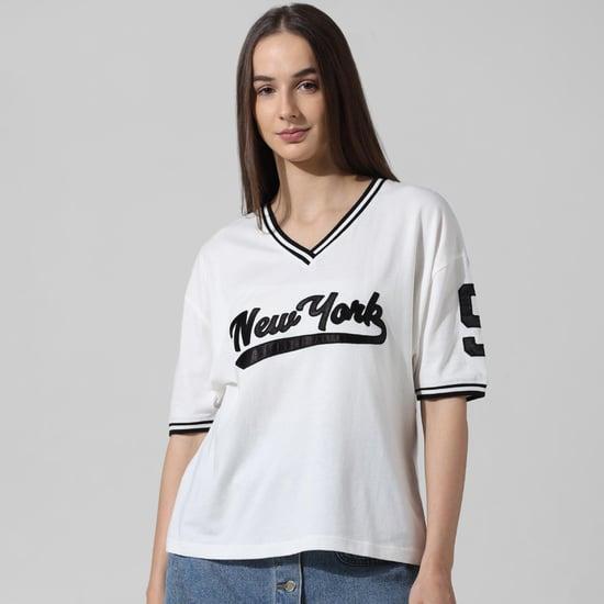 only women varsity printed t-shirt